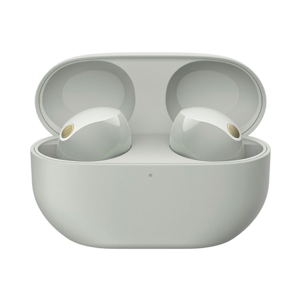 Sony WF-1000XM5 Earbuds, Silver - Image 1