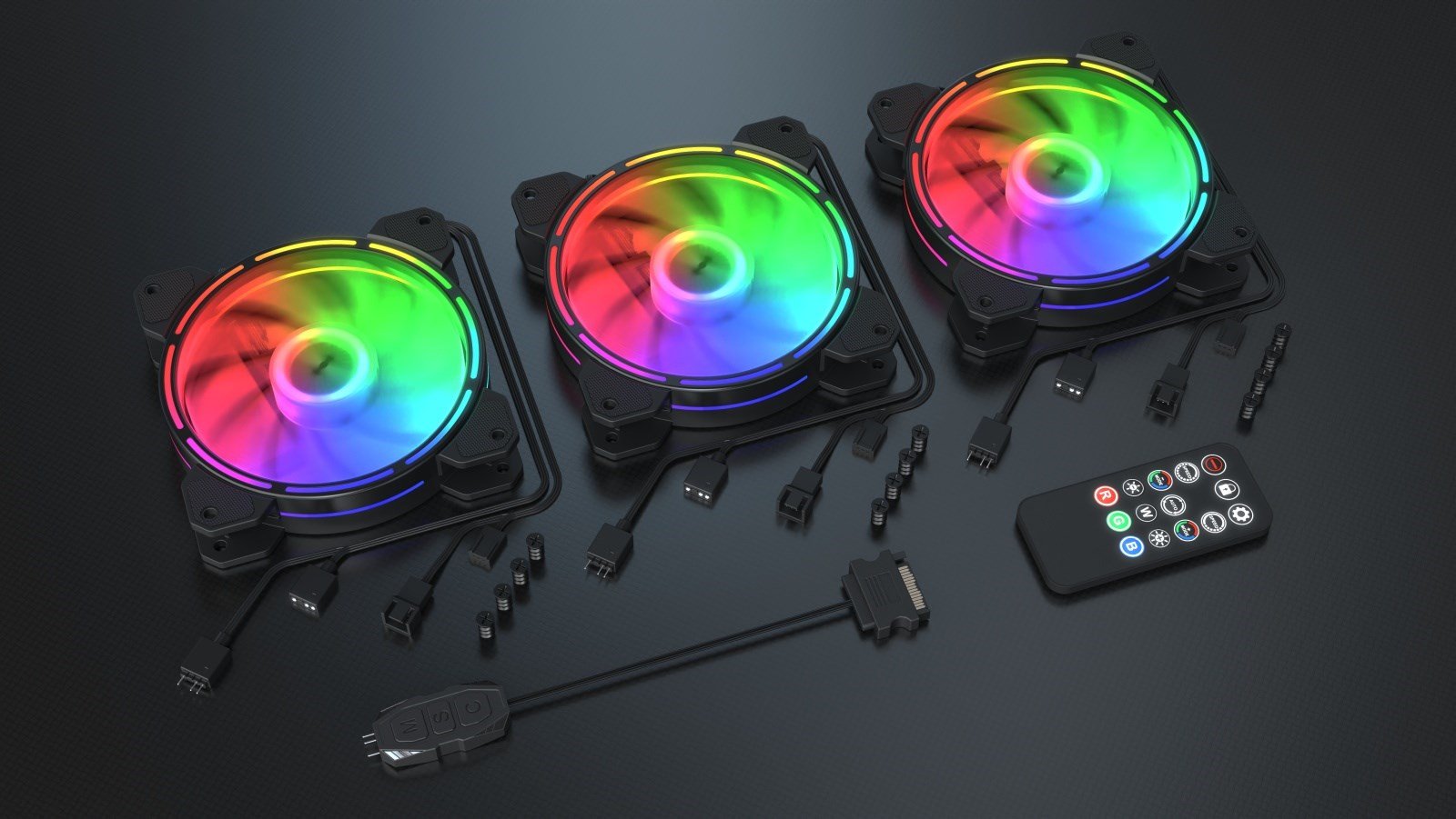 Krux Lunar 120 ARGB Cooler, 12 cm, Black - Thumbnail 12