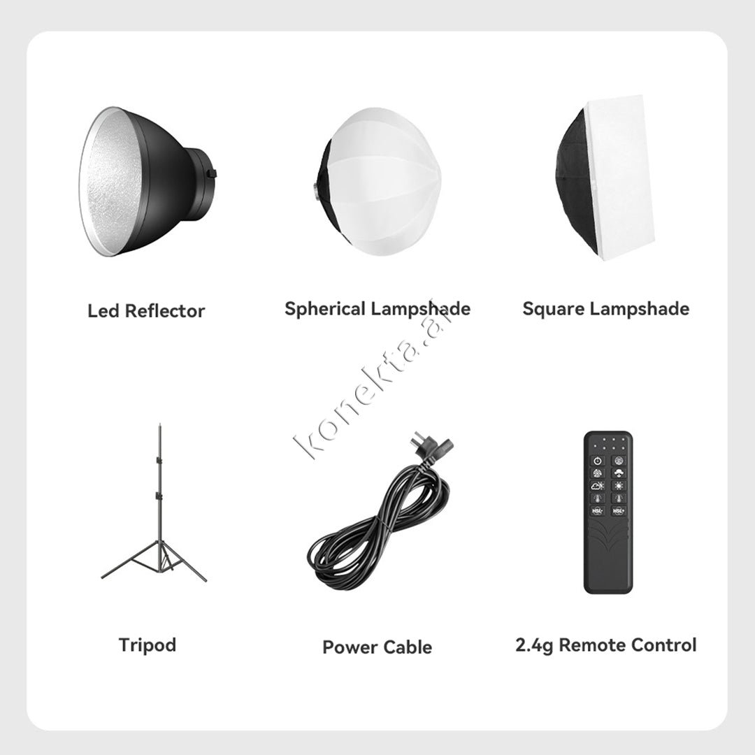 tjetertjeter LED Light, 300W, RGB, SoftBox, Tripod - Thumbnail 13