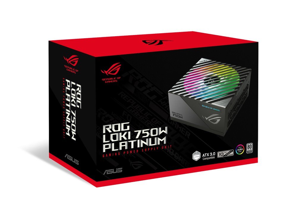 ASUS ROG Loki SFX-L Power Supply, 750W, Platinum, 20+4 pin ATX, Black, Silver - Thumbnail 12
