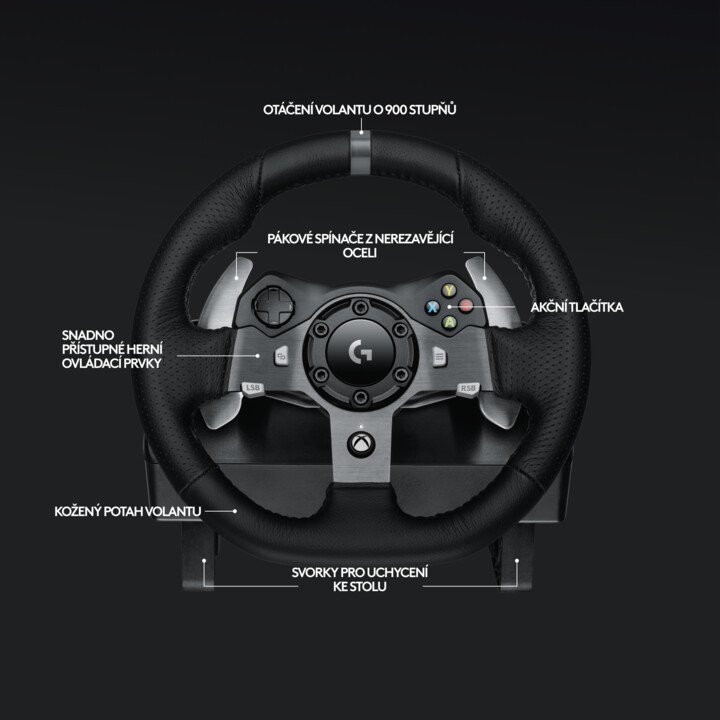 Logitech G920 Racing Wheel për Xbox One/PC - Thumbnail 6