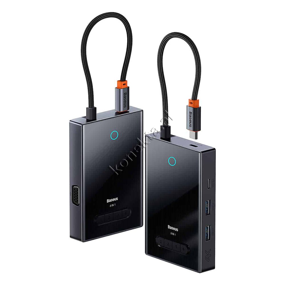 Baseus Adaptor HUB Me Shumë Porta 8 në 1 - Thumbnail 5