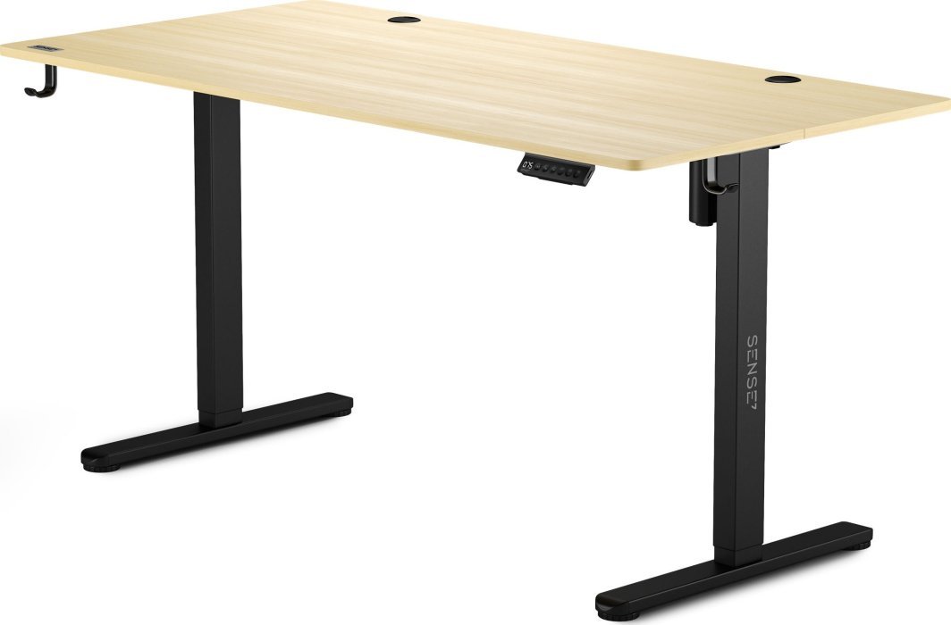 SENSE7 Nojo Table, 140cm x 70cm, Black / Light Wood - Thumbnail 2