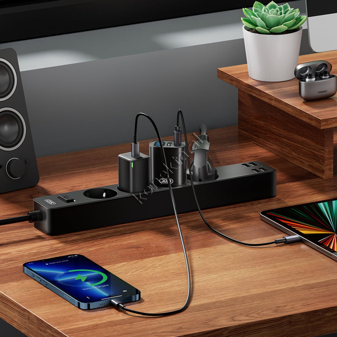 XO Multiprize 4 Vendeshe Power Strip Me 4 Porta USB 2500W - Thumbnail 2