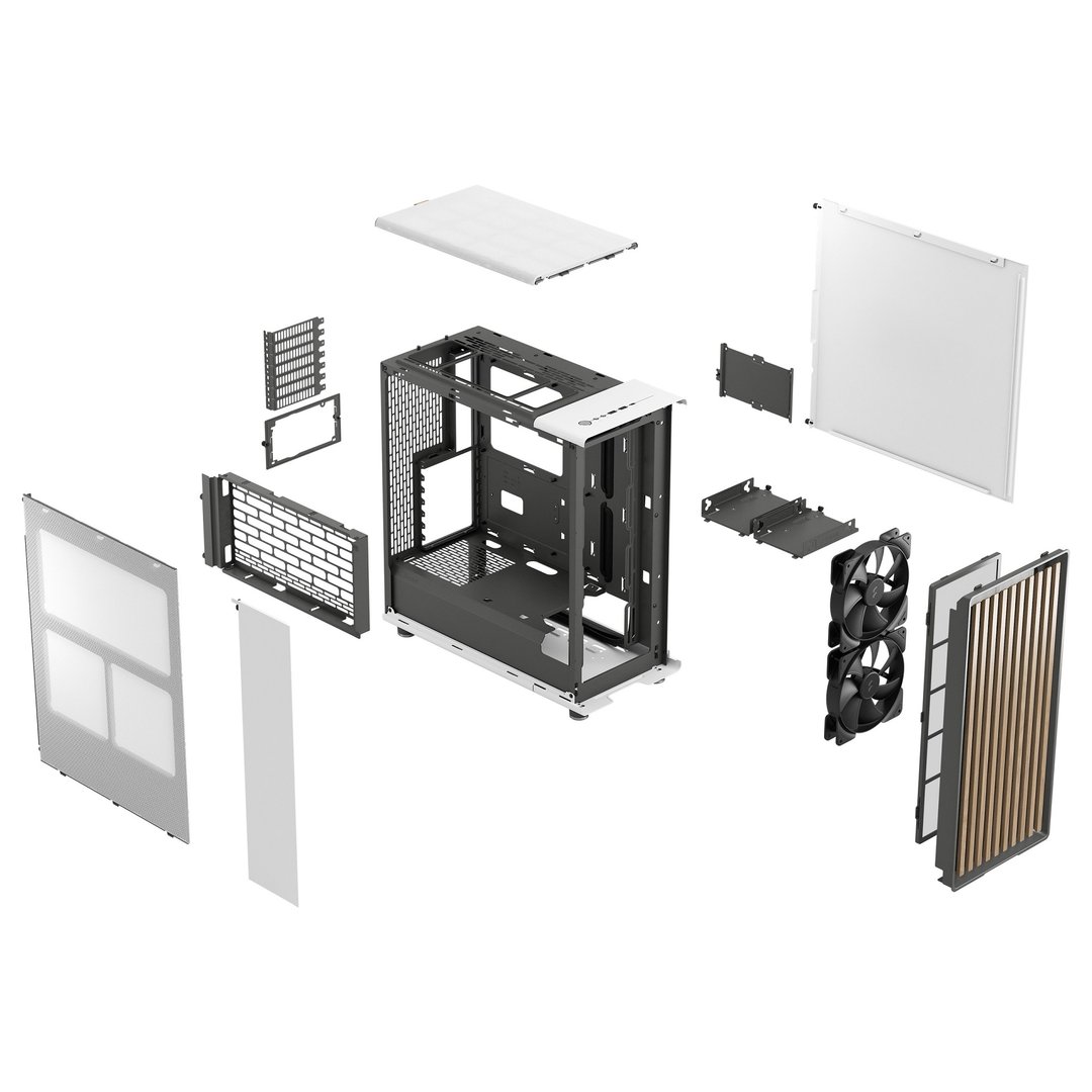 Fractal Design North Chalk Case, White, Mid tower - Thumbnail 10