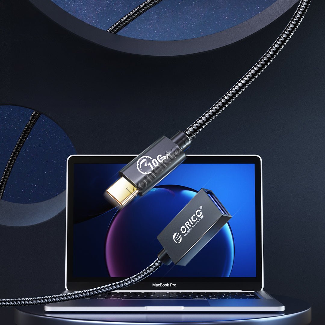 Orico Type-C to USB3.1 Cable, Female, GEN2, 10Gbps, 60W, 0.3m - Thumbnail 2