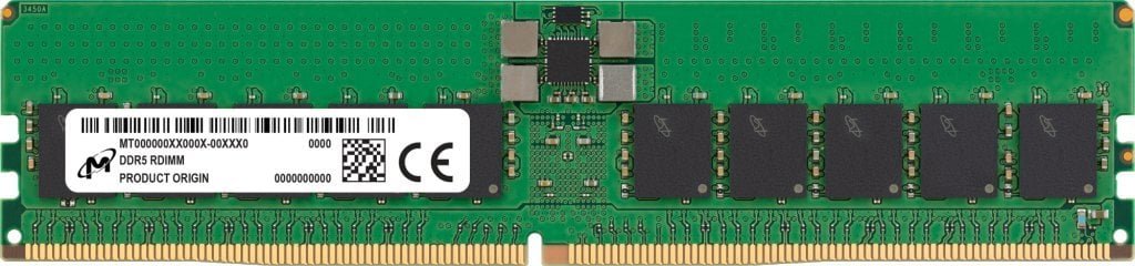 Micron DDR5 RDIMM Server Memory 32GB 2Rx8 4800Hz CL40 - Image 1