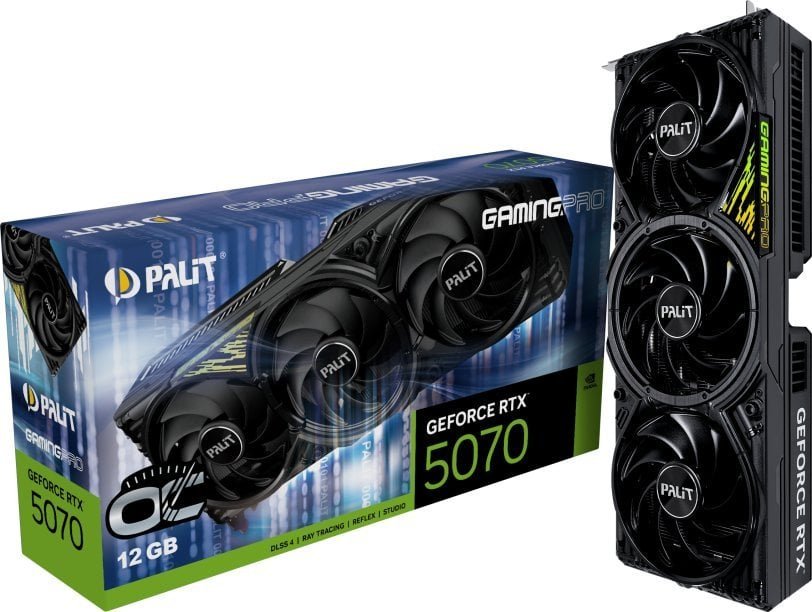Palit GeForce RTX 5070 GamingPro OC Graphics Card, 12GB GDDR7 DLSS4 - Image 1