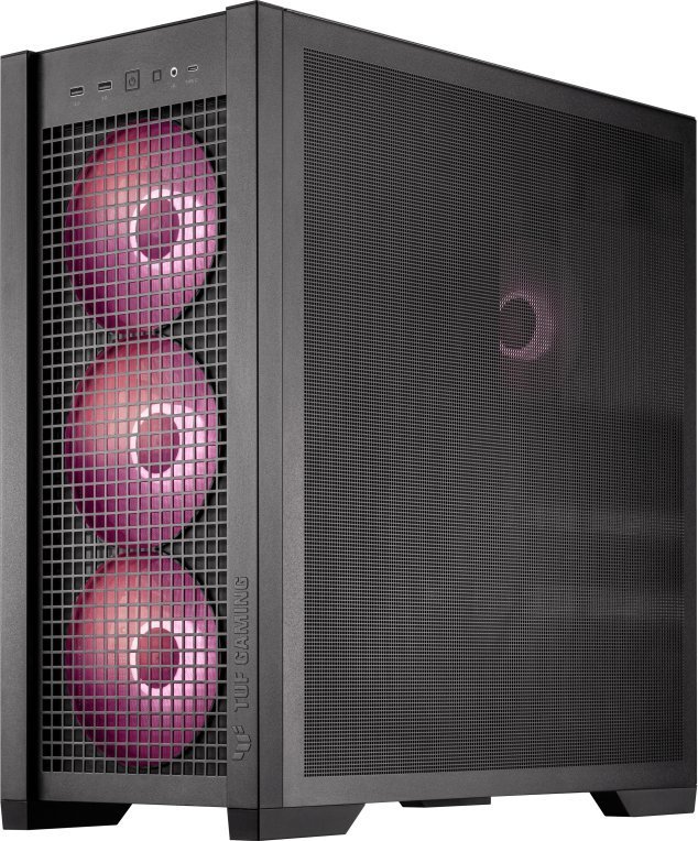 Asus TUF Gaming GT302 TG ARGB Case, Black, Midi Tower - Thumbnail 4