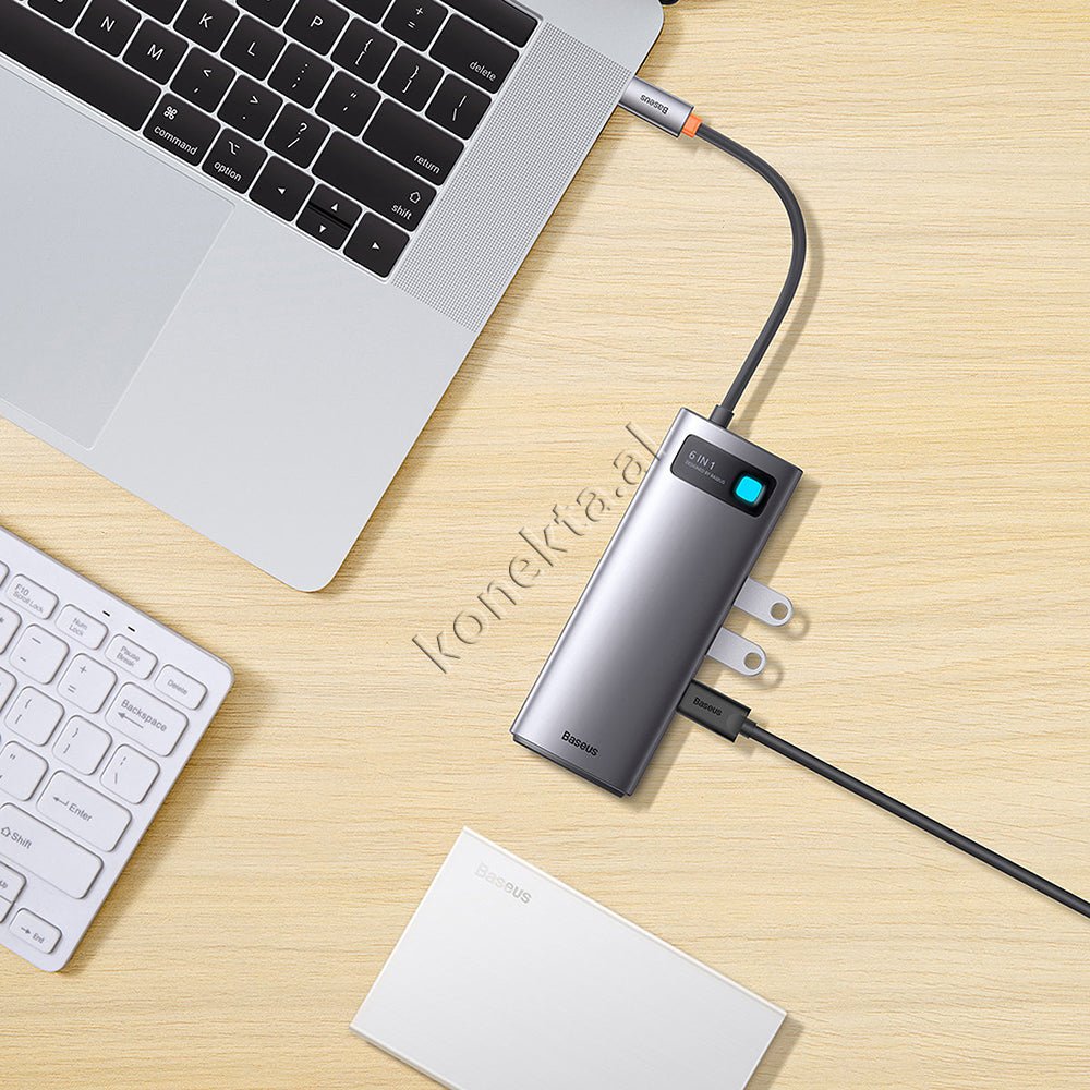 Baseus Adaptor HUB Me Shumë Porta 6 në 1 - Thumbnail 10