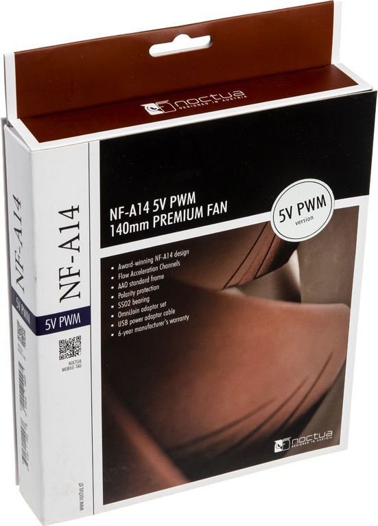 Noctua NF-A14 5V PWM Fan, 140 mm - Thumbnail 6