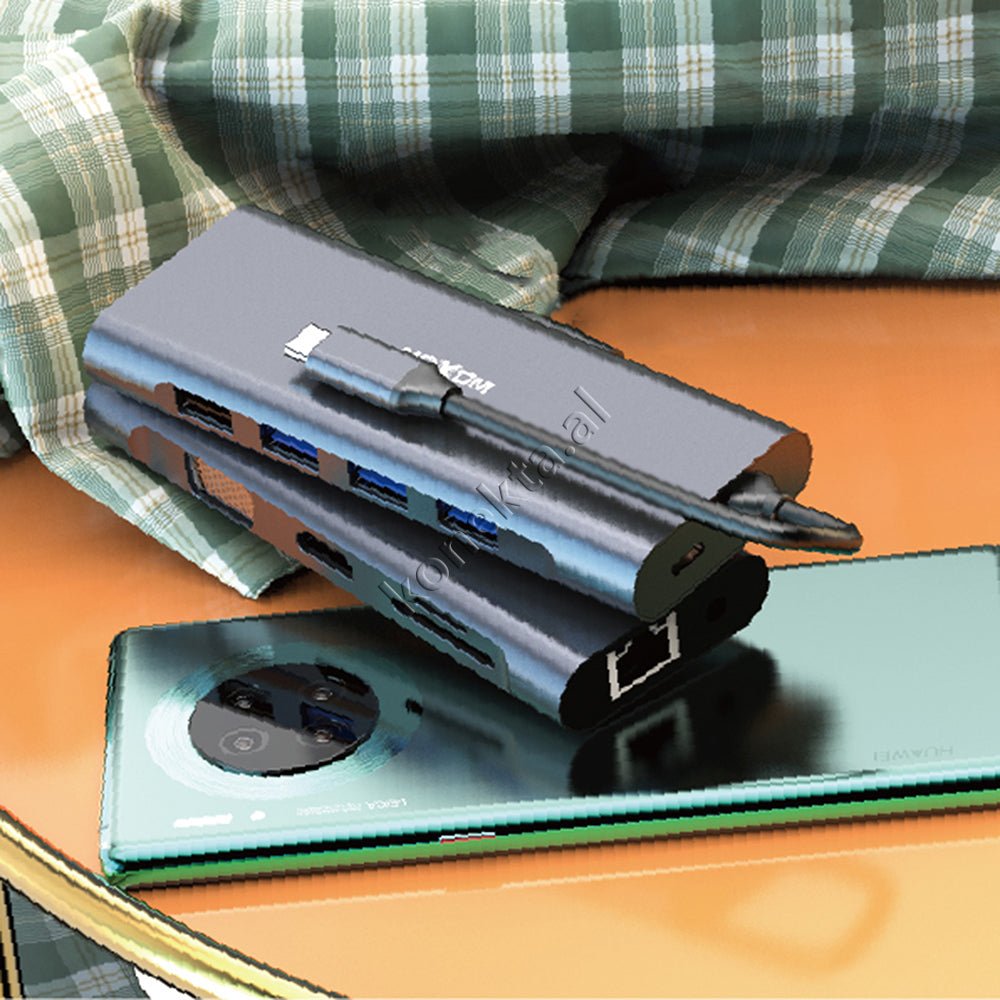 Moxom 10 Ne 1 Adaptor Per Laptop Me Porte Type-c - Thumbnail 6