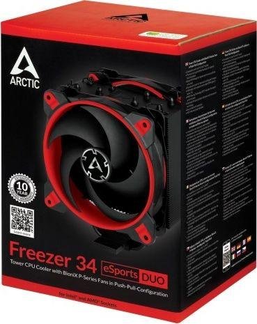 Arctic Freezer 34 eSports Duo Cooler, 2x120mm, Black/Red - Thumbnail 9