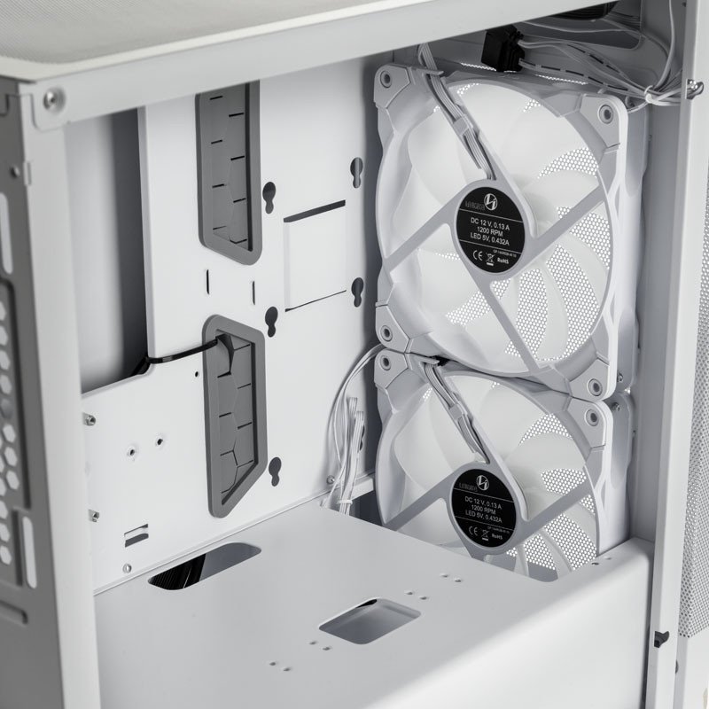 Lian Li LANCOOL 205M Mesh Case, White, Micro Tower - Thumbnail 8