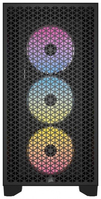 Corsair 3000D RGB Tempered Glass Case, Black - Thumbnail 2