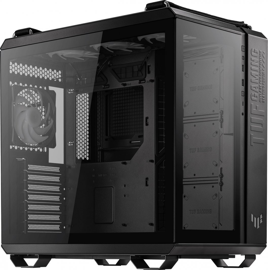 Asus TUF Gaming GT502 PLUS TG ARGB Case, Black, Midi Tower - Thumbnail 9