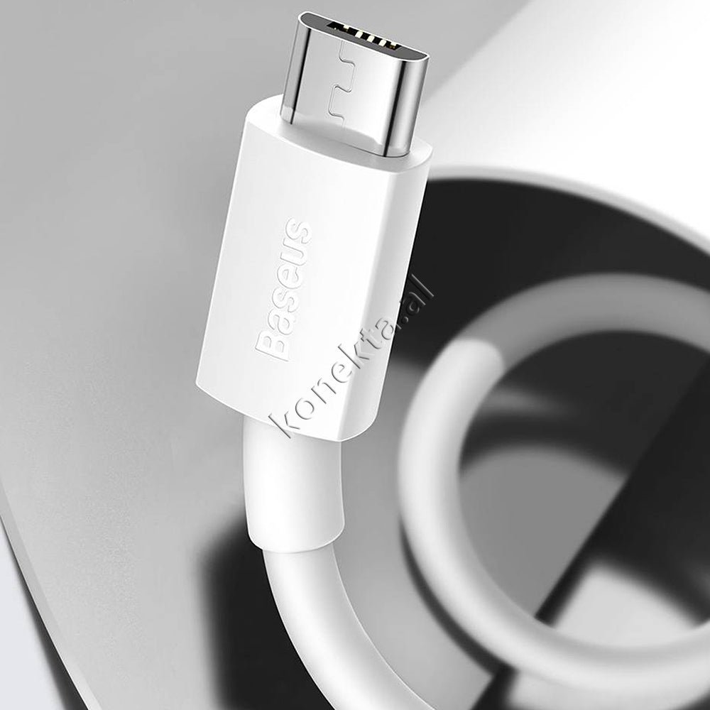 Baseus USB Charging Cable, 1.5m, Micro USB, 2.1A, White - Thumbnail 8