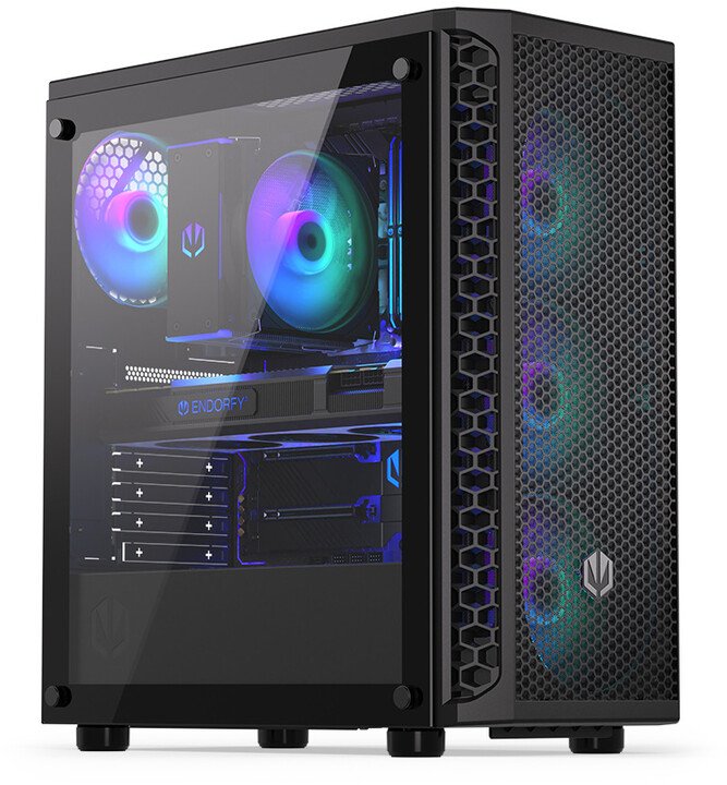 Endorfy Signum 300 ARGB Case, TG, Black - Image 1