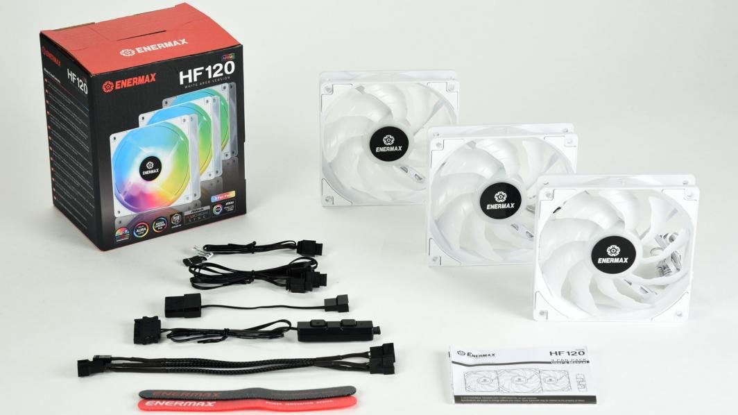 Enermax HF120 ARGB Fan, 3 Pack, 120 mm, White - Thumbnail 6