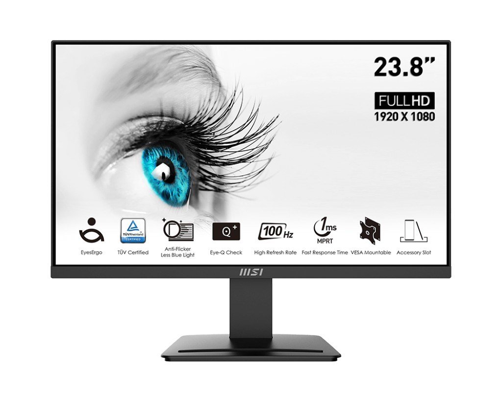 MSI Pro MP2412 Monitor, 23.8", Full HD, Black - Image 1
