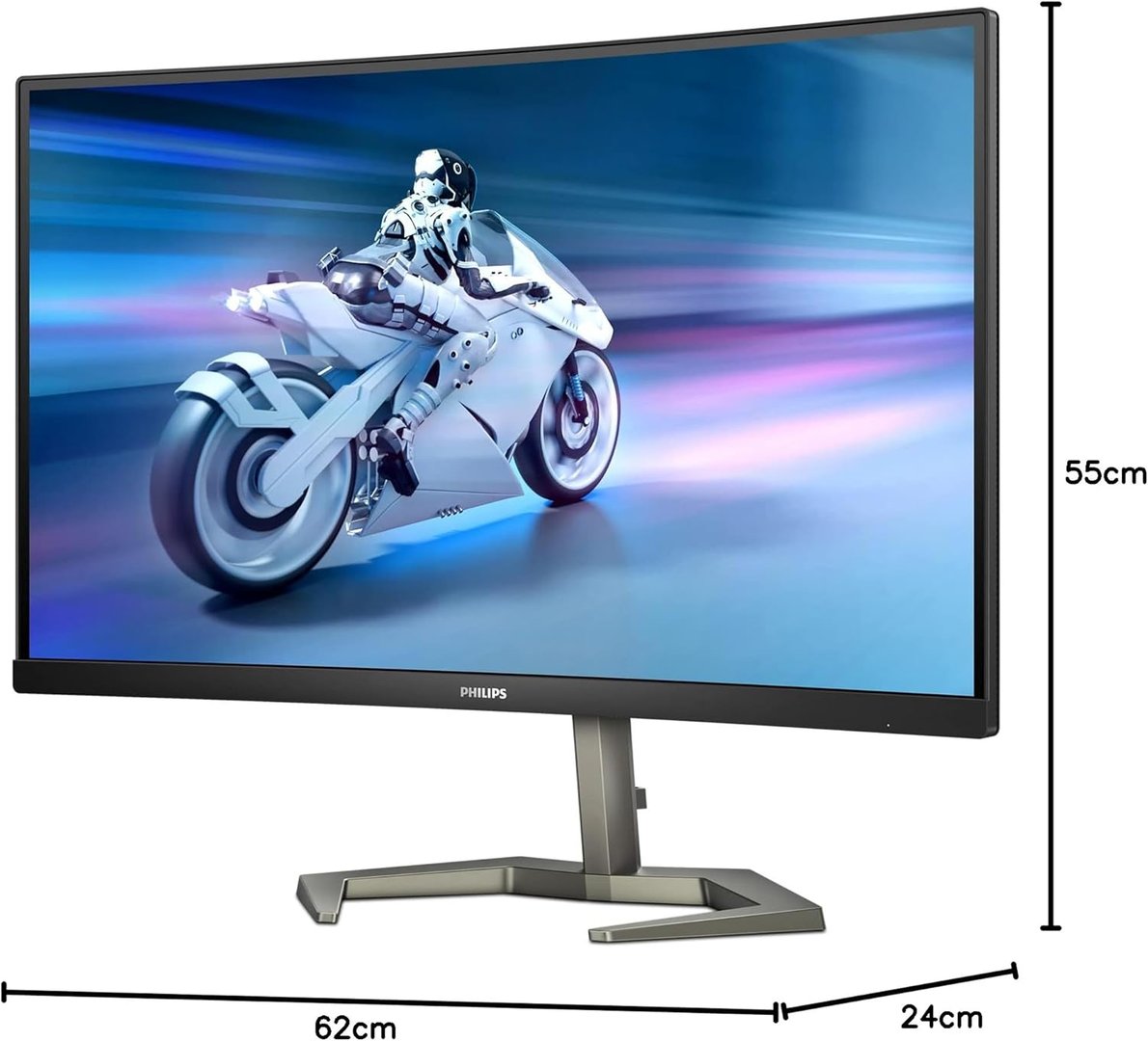 Philips 27M1C5200W Monitor, 27" Full HD Curved, 240Hz - Thumbnail 6