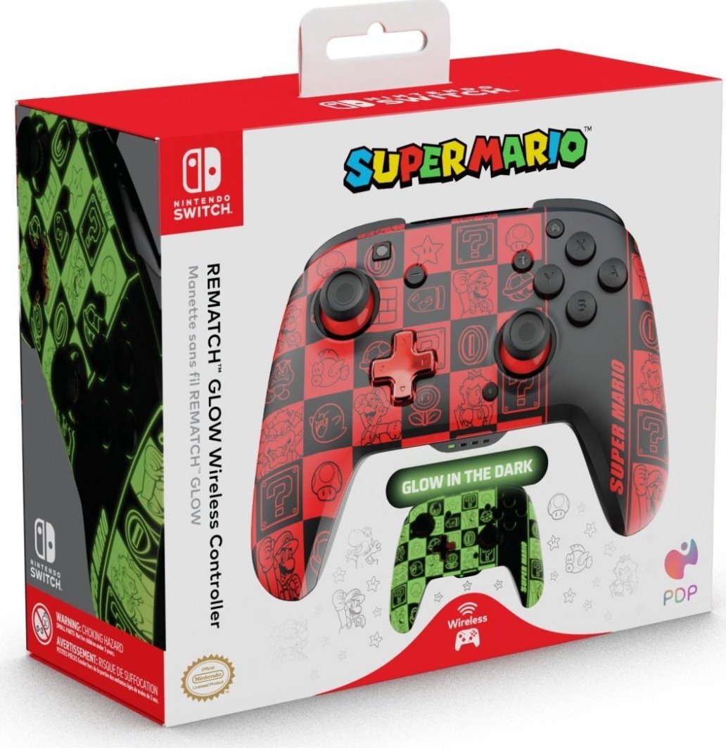 PDP Rematch Controller, Glow in the Dark, Wireless, Multicolor - Thumbnail 2