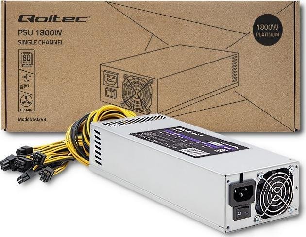 Qoltec Gaming Miner PCI-E 50349 Inny Power Supply, 1800W - Thumbnail 2