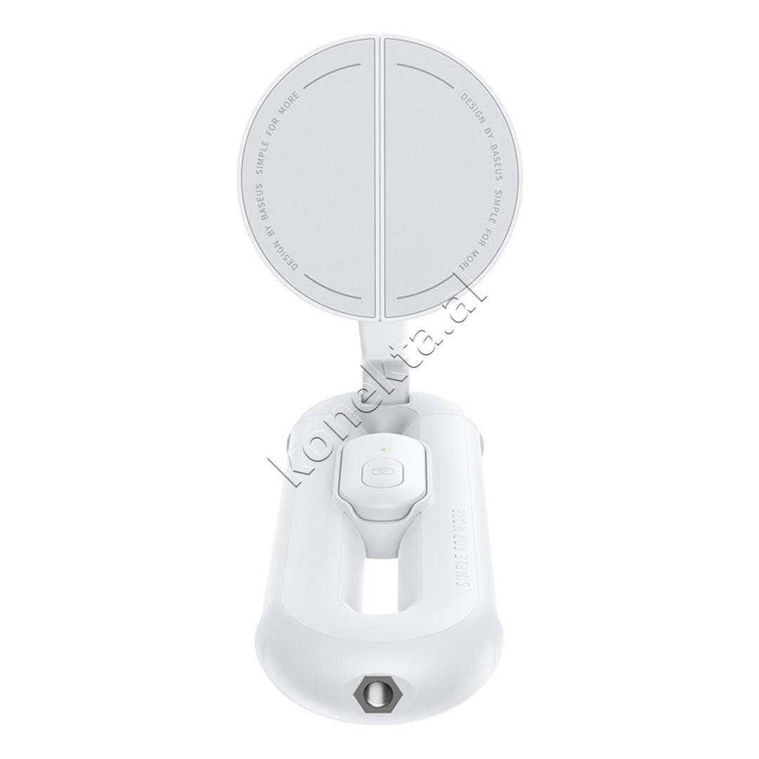 Baseus Tripod dhe Selfie Stick me Bluetooth, E Bardhe - Image 1