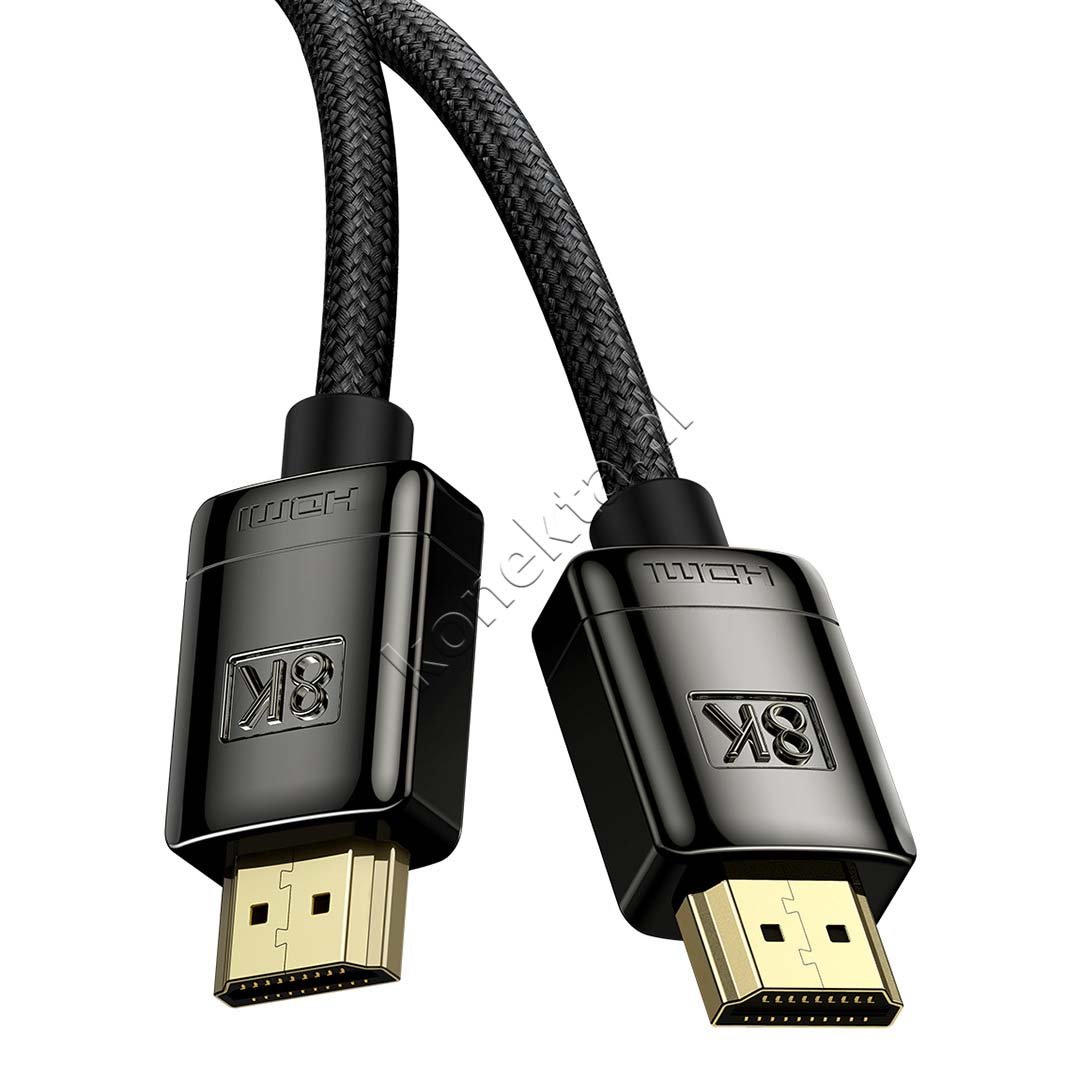 Baseus HDMI Cable, 2m, HDMI 2.1, 8K, Black - Thumbnail 2