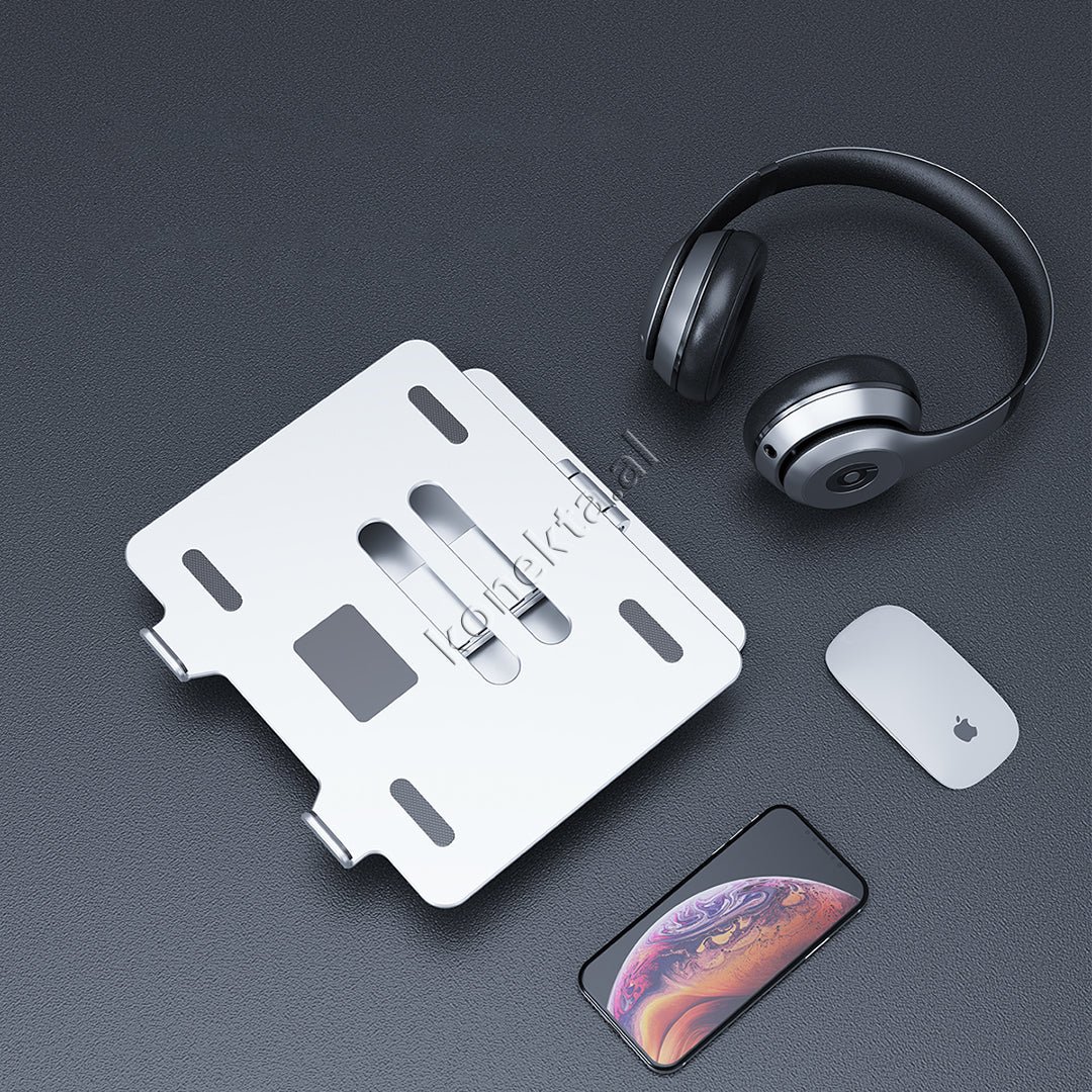 Orico Mbajtese Laptopi Metalike Me Adaptor HUB Te Integruar, E Argjendte - Thumbnail 9