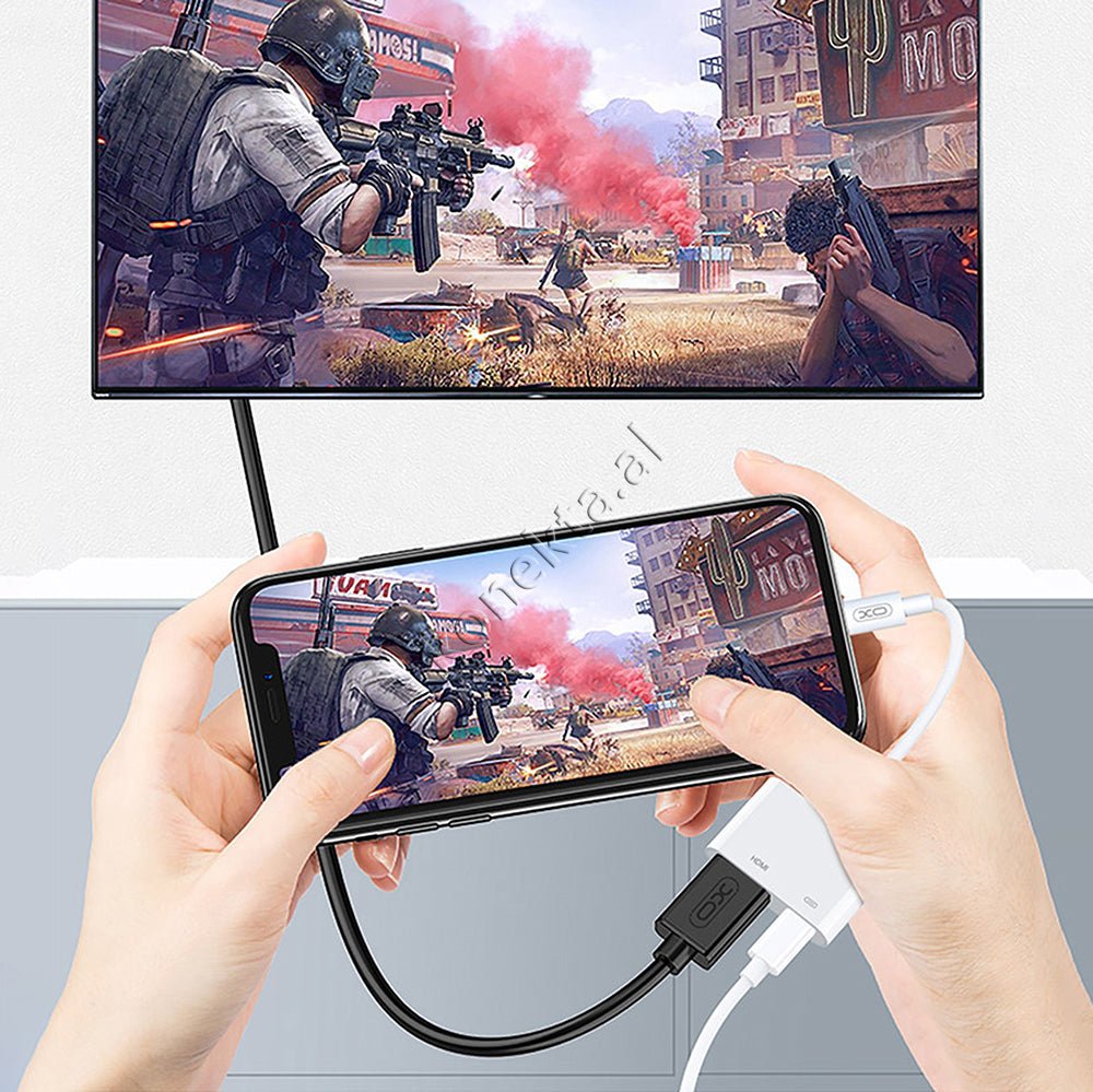 XO Lightning to HDMI Adapter, 15cm - Thumbnail 5