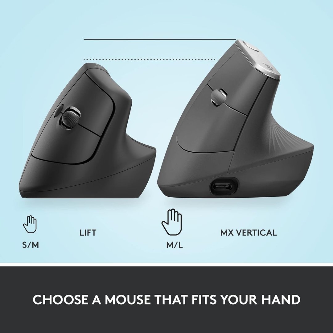 Logitech Lift Mouse Vertical Ergonomic - Thumbnail 5