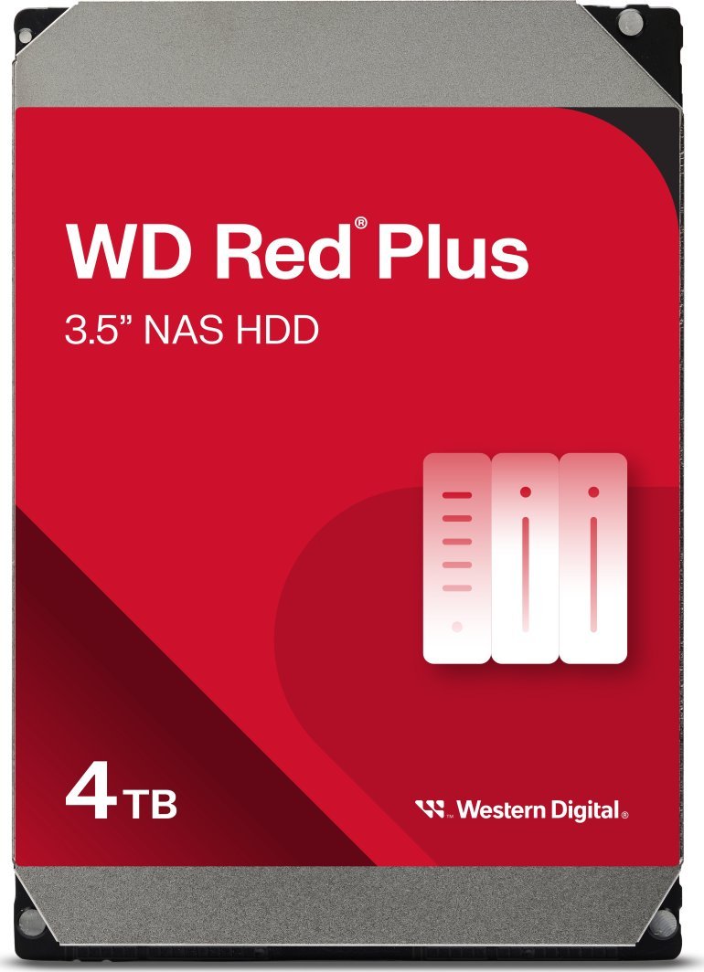 WD Red Plus Hard Disk, 4TB, 3.5'', SATA III - Image 1
