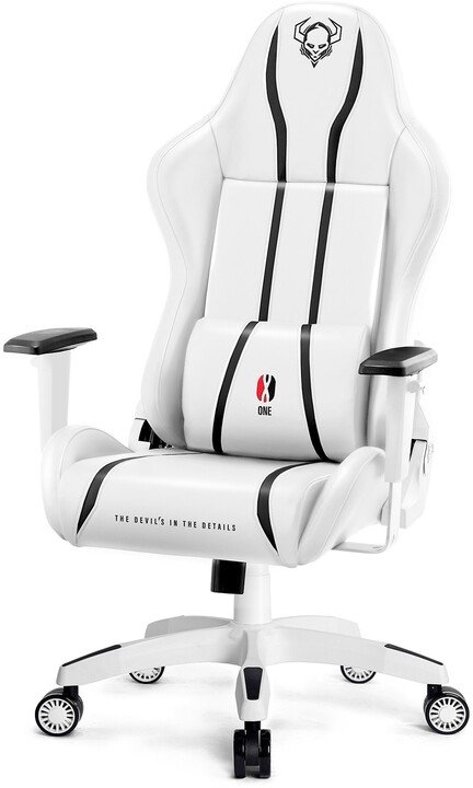 Diablo Chairs X-One 2.0 Chair, XL, White / Black - Thumbnail 4