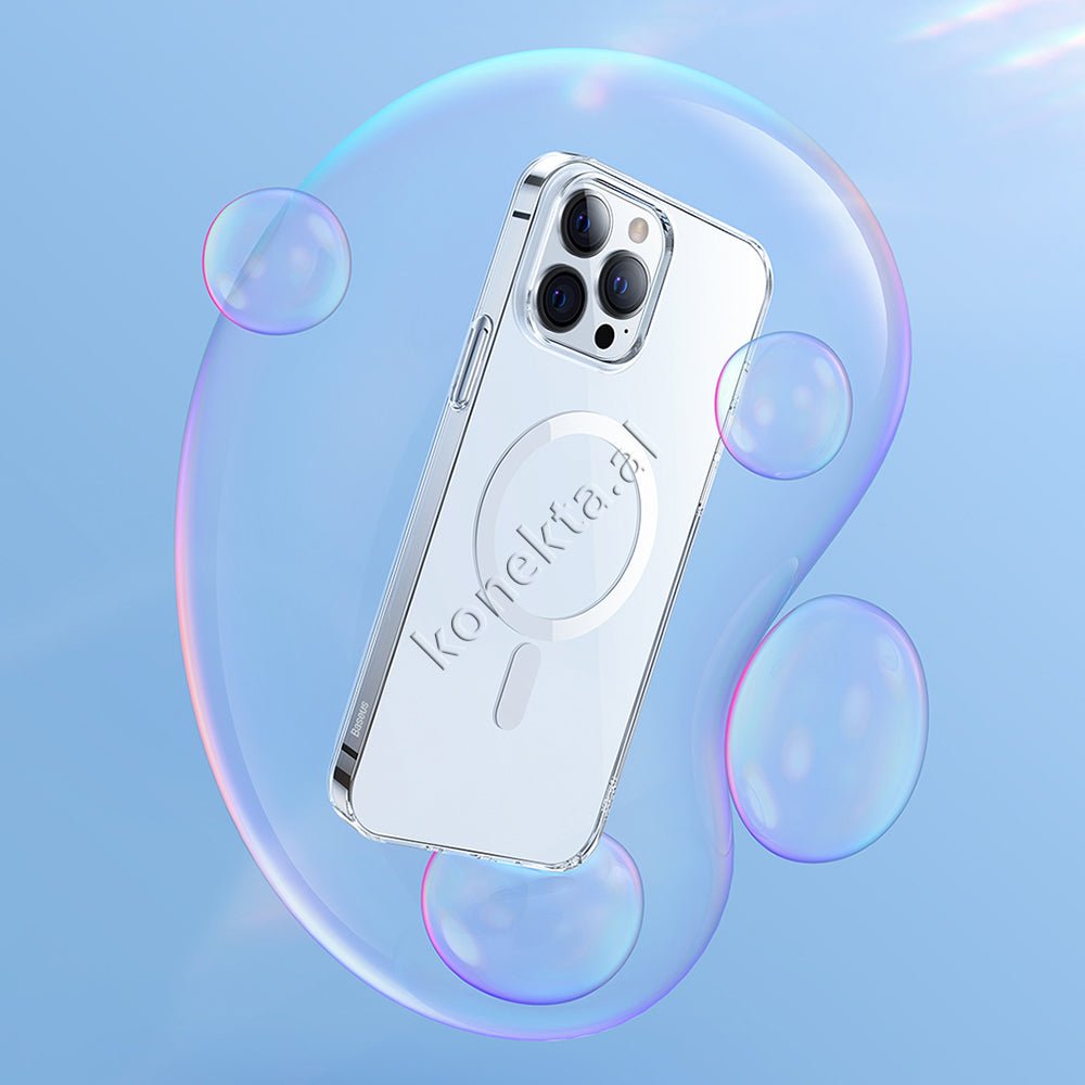 Baseus Cover Transparente Me MagSafe Per iPhone 13 Pro Max / 14 Pro Max - Thumbnail 5