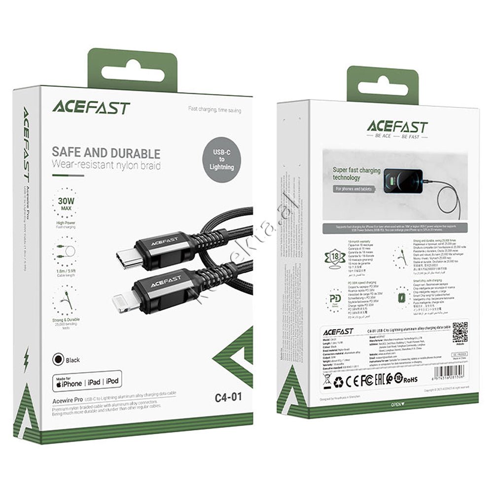 AceFast Type-C to Lightning Cable, 30W - Thumbnail 2