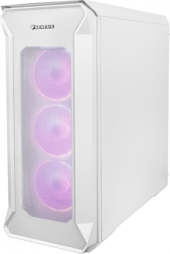 Genesis Irid 505 ARGB Computer Case, White - Thumbnail 2