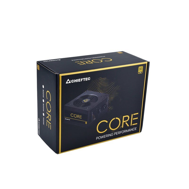Chieftec Core BBS-600S Power Supply, 24-pin ATX, 600 W, Black - Thumbnail 3