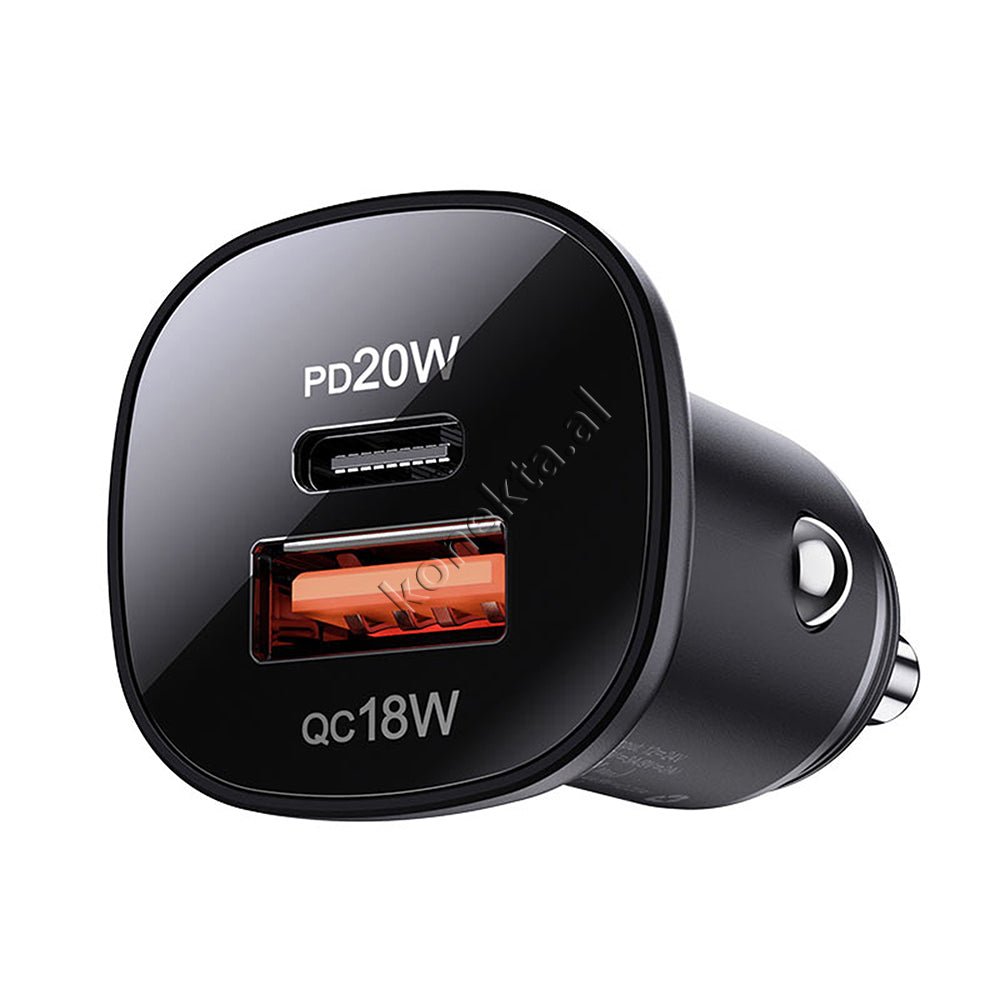 AceFast Car Charger 38W with USB and Type-C Ports - Thumbnail 4