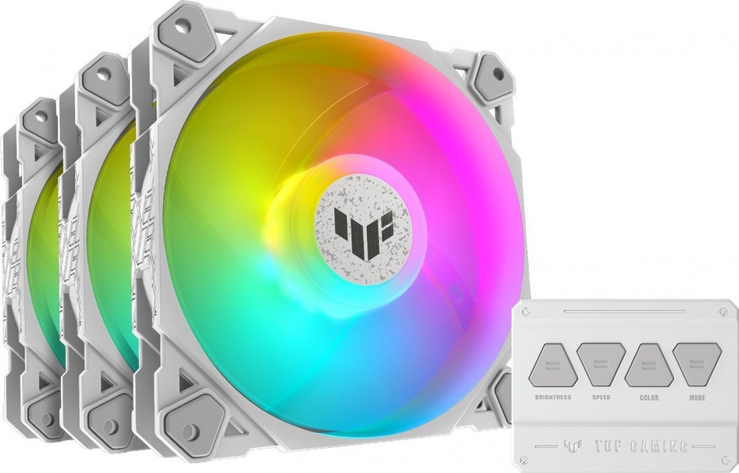 ASUS TUF Gaming TF120 ARGB Fan, 3 Pieces, White - Thumbnail 2