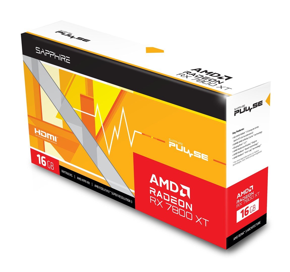 Sapphire Pulse Radeon RX 7800 XT Graphics Card 16GB GDDR6 - Thumbnail 8