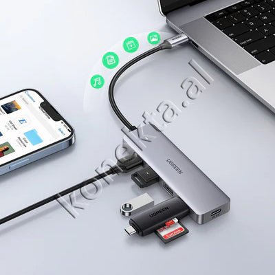 UGreen Adaptor HUB Me Shumë Porta 4 në 1 - Thumbnail 2