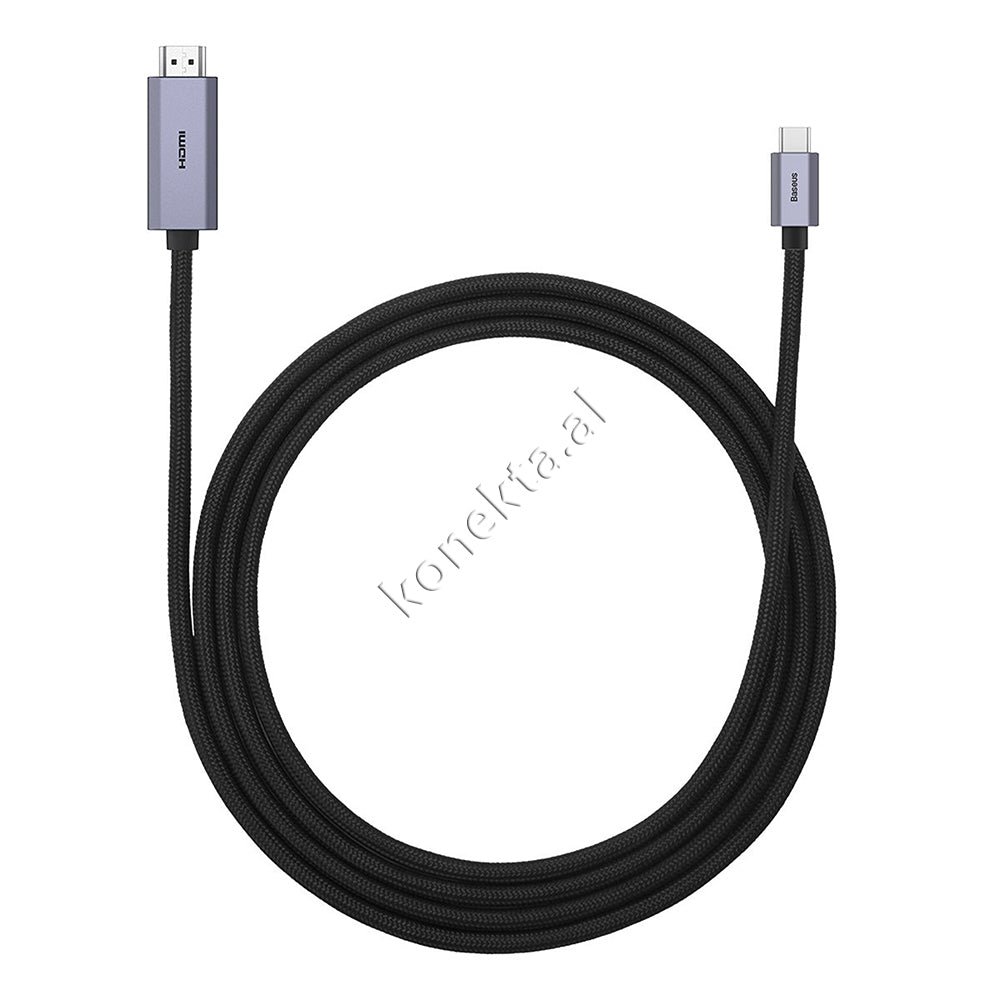 Baseus Type-C to HDMI Adapter Cable, 1m & 2m, Black - Thumbnail 3