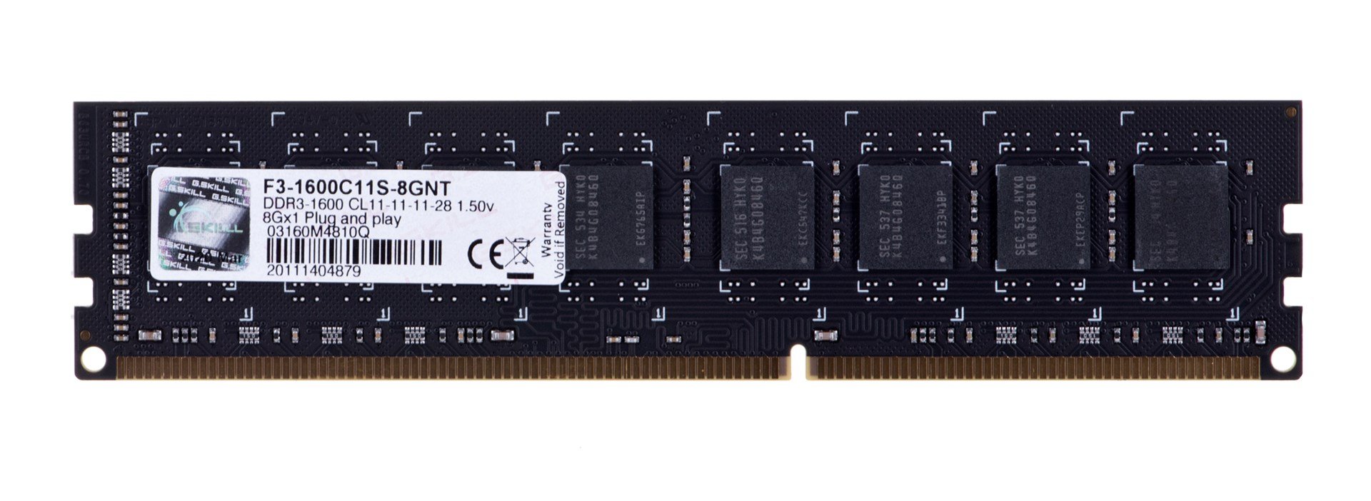 G.Skill 8GB DDR3 Memory, Black - Image 1