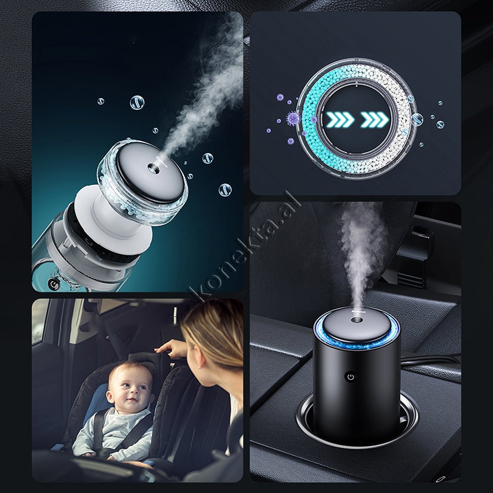 Baseus Air Purifier and Humidifier for Car, Black - Thumbnail 6