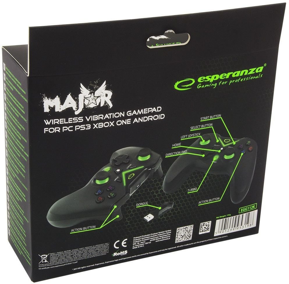 Esperanza Major Controller, Wireless, Black - Thumbnail 2