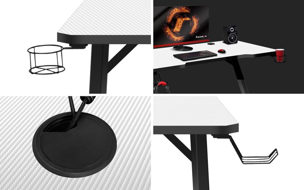 Huzaro Hero 2.5 Computer Desk, 120 x 60 cm, White - Thumbnail 11