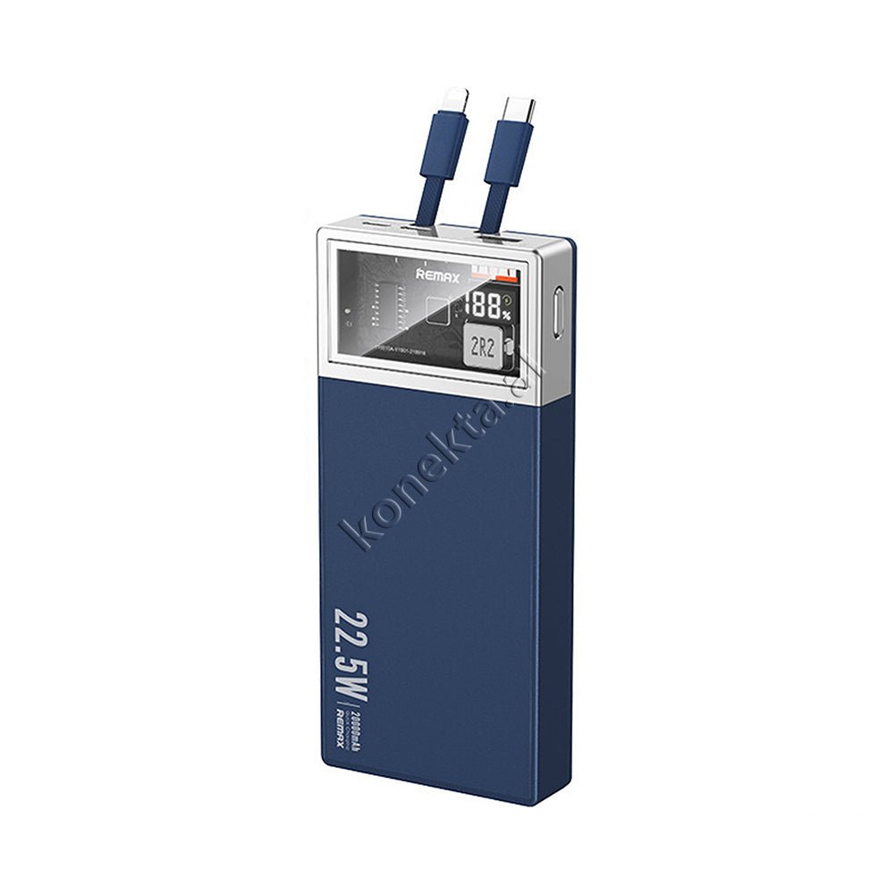 Remax 20000mAh External Battery, Blue / Silver - Thumbnail 6