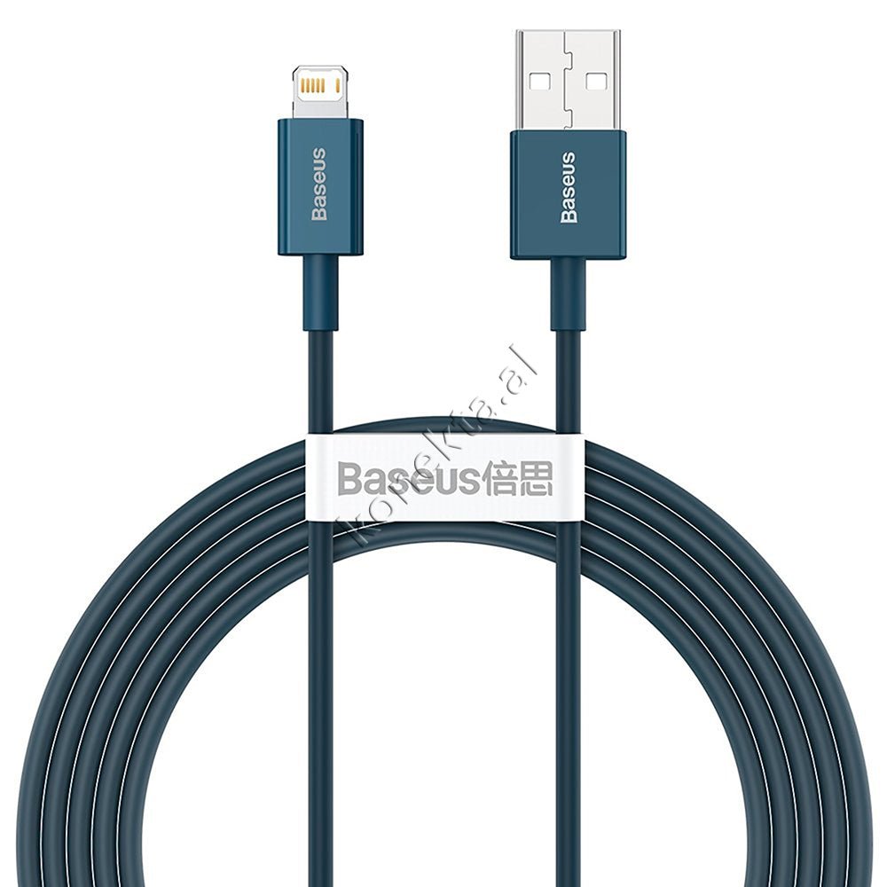 Baseus USB to Lightning Charging Cable, 2m, Blue - Image 1
