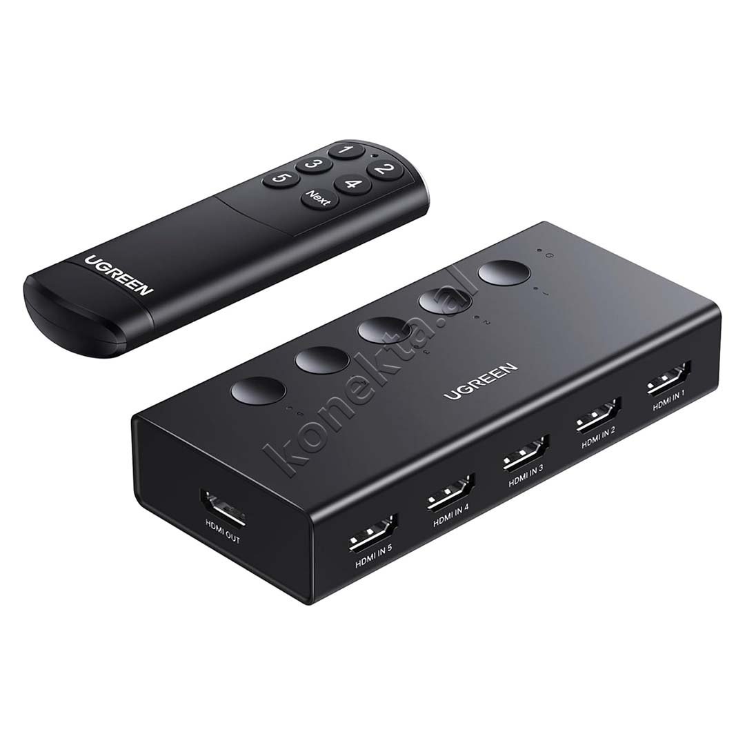 UGreen HDMI Switch 5 Ne 1 HDMI 2.0 Me Kabell Type-C 1m - Image 1